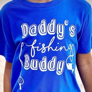 Daddy’s fishing buddy kids shirt